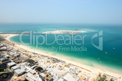 dubai, uae - september 11: the view on construction of the new h