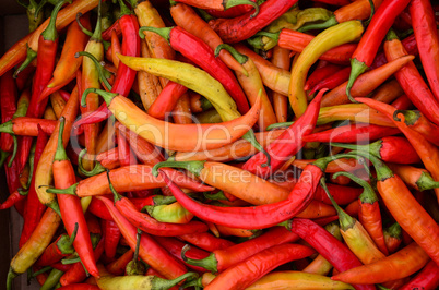Semi-dry peppers