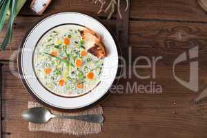 leek cheese soup