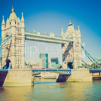 vintage look tower bridge london