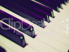 retro look music keyboard