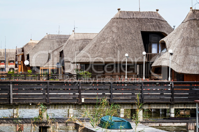 Reed-roofed houses