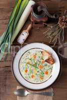 leek cheese soup