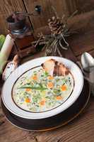 leek cheese soup