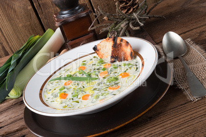 leek cheese soup