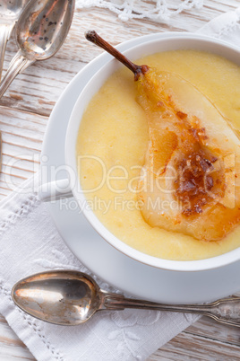 williams pears with semolina