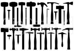 Set Of Different Hammers