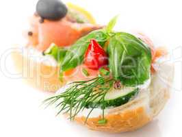 Sandwich with red fish