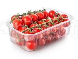 Cherry tomatoes in a container