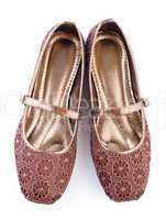 Brown lace casual woman shoes