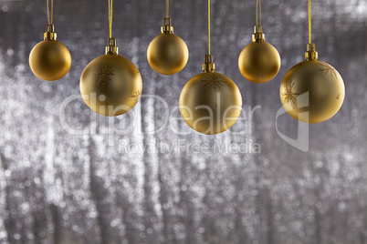 a group of christmas ball