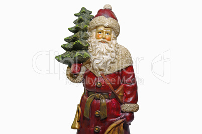 Ceramic Santa Claus isolated