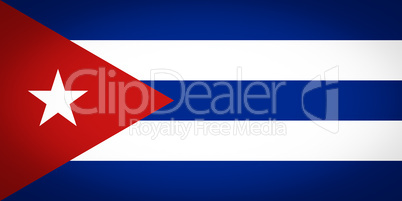 flag of cuba vignetted