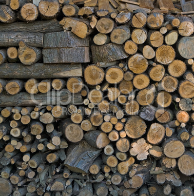 Brennholz, Holzlager, Holzstapel