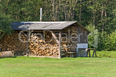 Brennholz, Holzlager, Holzstapel