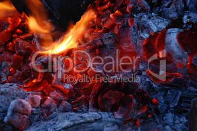 Fire coals