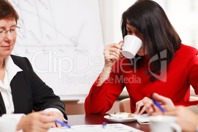 two women in a business meeting