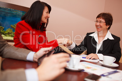 two women in a business meeting