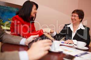 two women in a business meeting