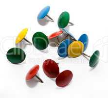 Colored push pins