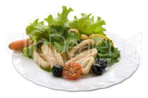 Salad with Calamari Rings