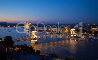 Budapest cityscape sunset