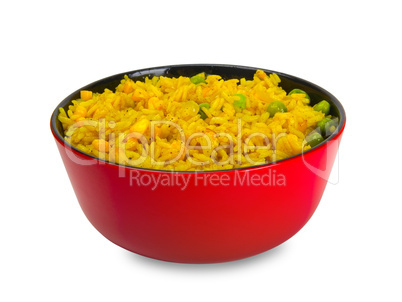 Bowl of rice with vegetables