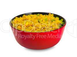 Bowl of rice with vegetables