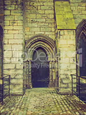 retro looking glasgow cathedral