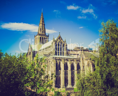 retro looking glasgow cathedral