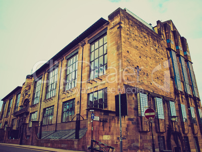 retro looking glasgow school of art