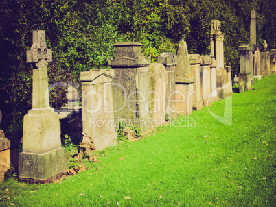 retro looking glasgow cemetery