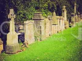 retro looking glasgow cemetery