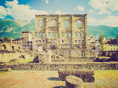 retro look roman theatre aosta