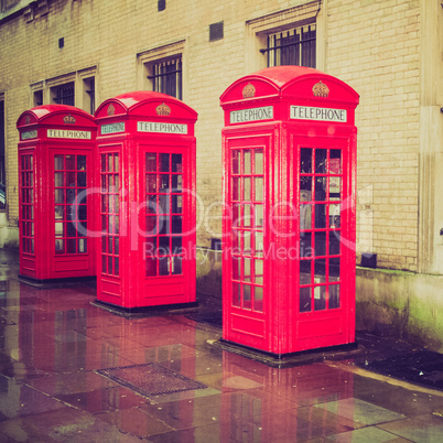 vintage look london telephone box