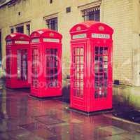 vintage look london telephone box