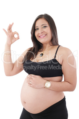 happy pregnant woman