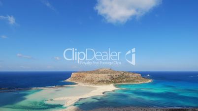 Time lapse clip of shadows and clouds of Balos lagoon