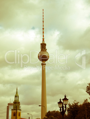 retro looking tv tower, berlin