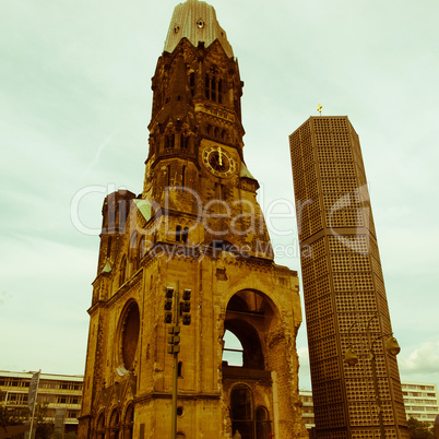 retro looking bombed church, berlin