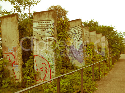 retro looking berlin wall