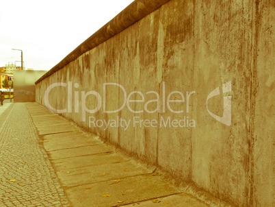 retro looking berlin wall