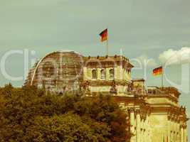 retro looking berlin reichstag