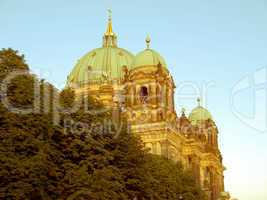 retro looking berliner dom, berlin