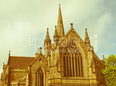 retro looking st martin church, birmingham