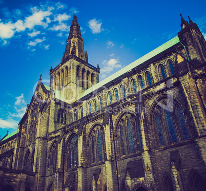 retro looking glasgow cathedral