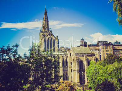 retro looking glasgow cathedral