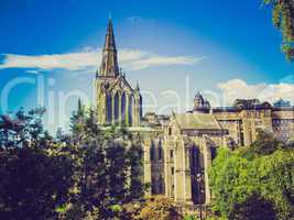 retro looking glasgow cathedral