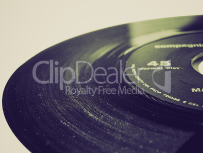 retro look vinyl record