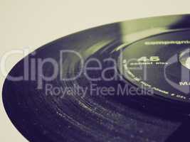 retro look vinyl record